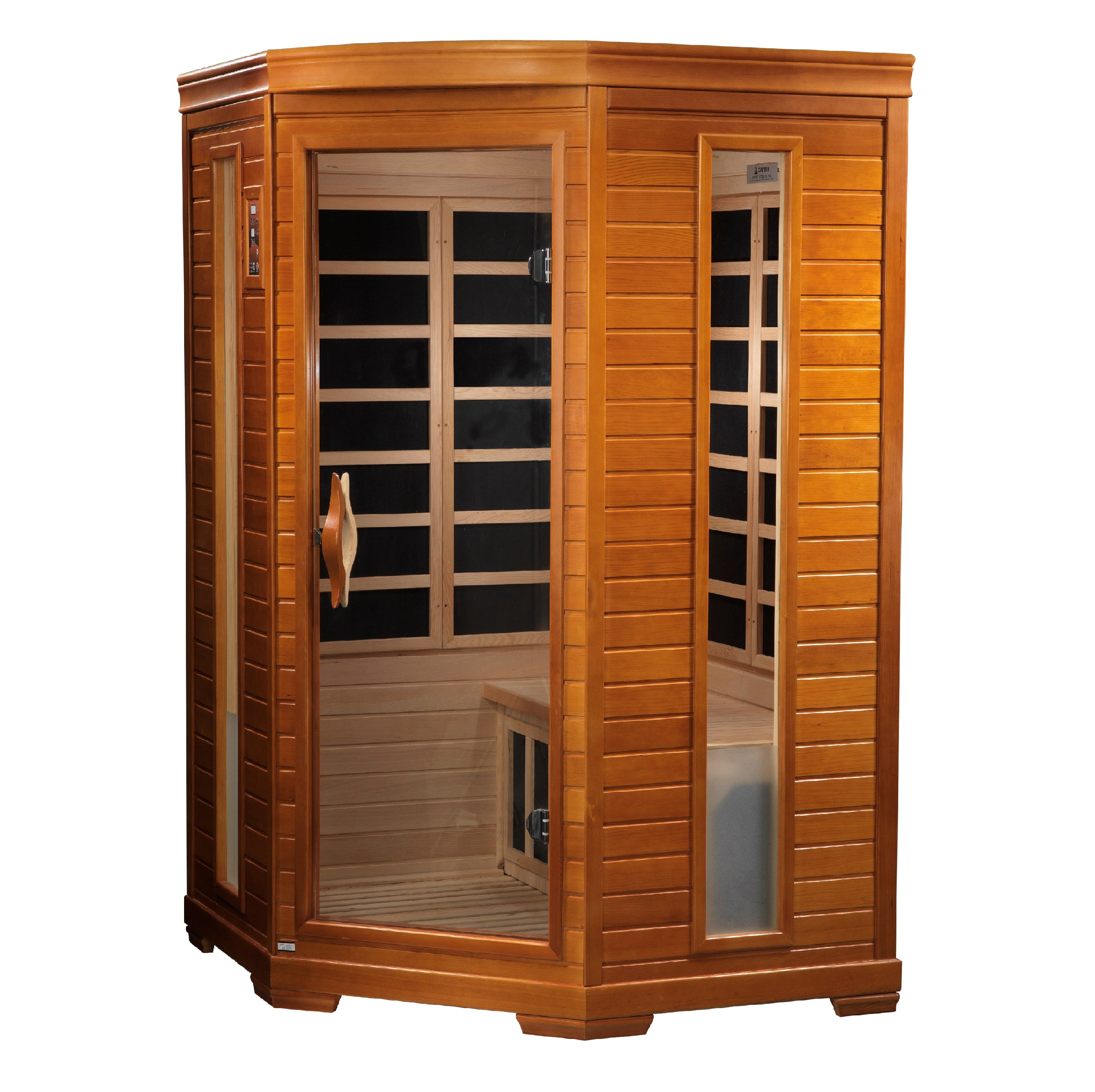Dynamic Heming Elite 2-person Corner Ultra Low EMF (Between 3-5MG) FAR Infrared Sauna (Canadian Hemlock)