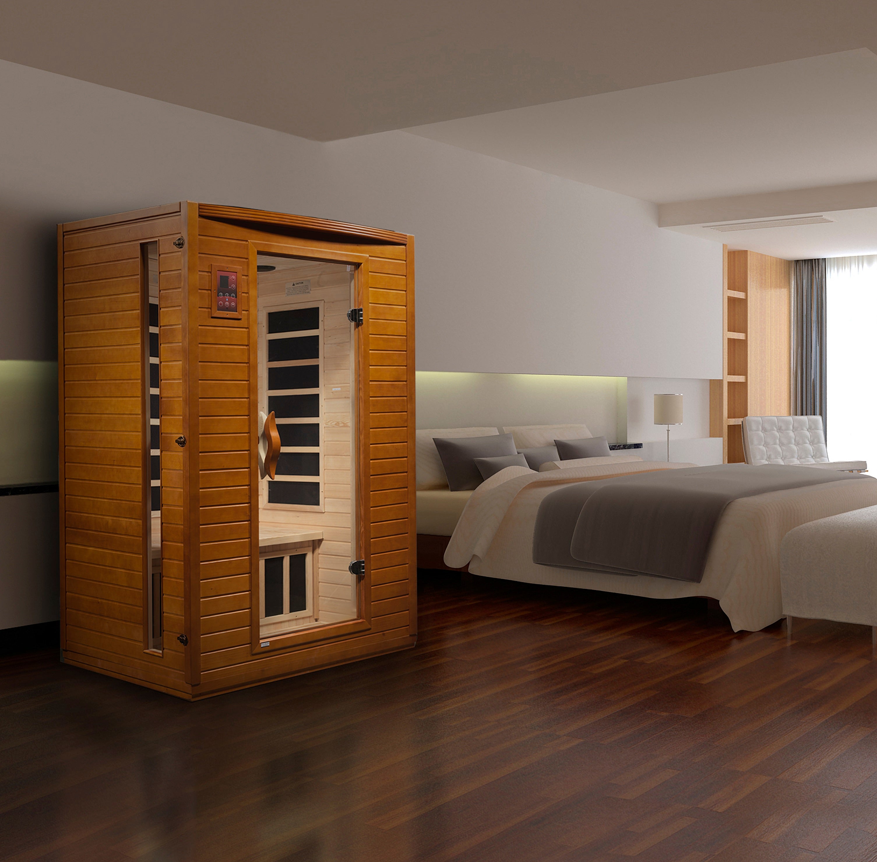 Dynamic Cordoba Elite 2-person Ultra Low EMF (Between 3-5MG) FAR Infrared Sauna (Canadian Hemlock)