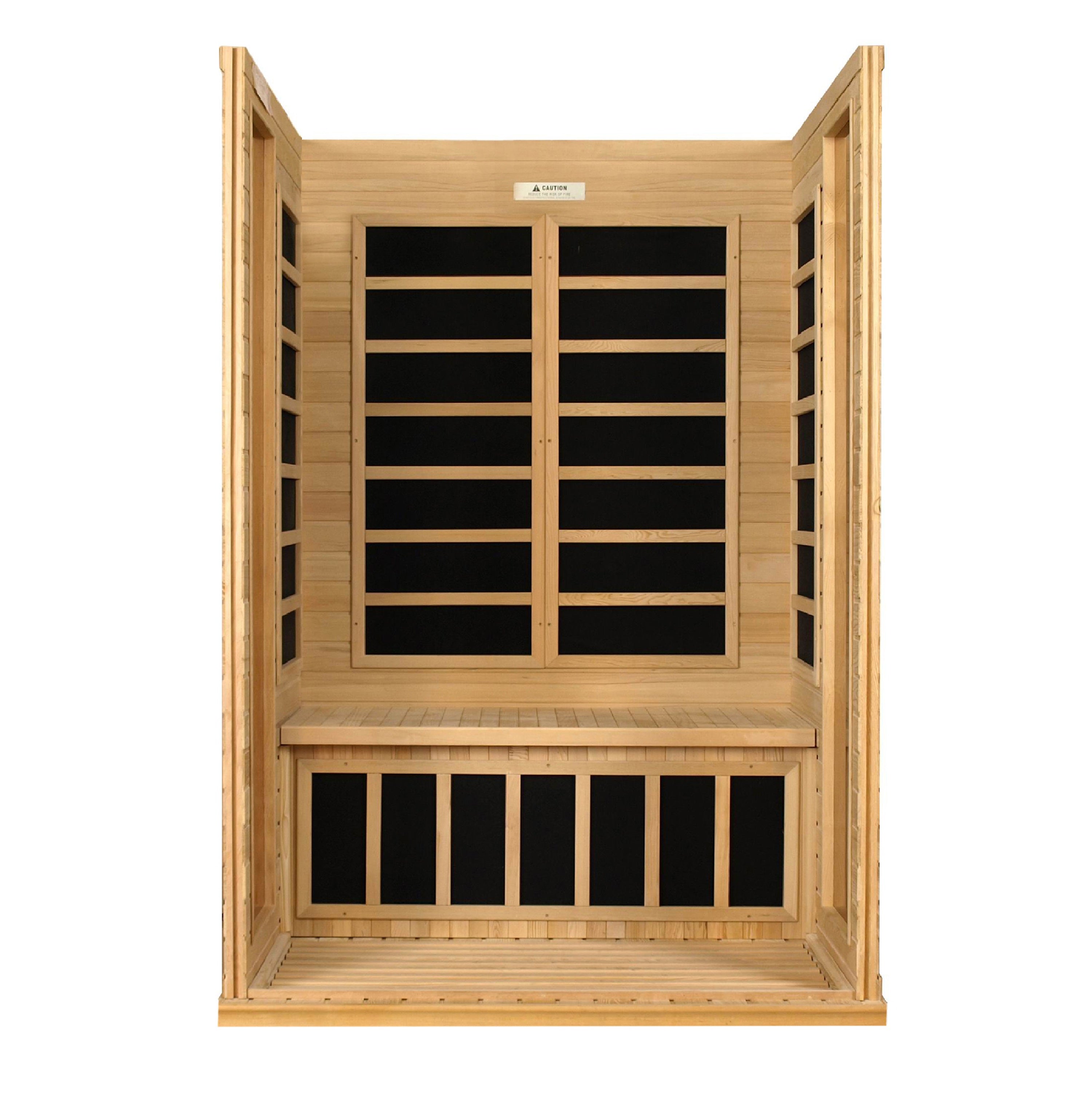 Dynamic Cordoba Elite 2-person Ultra Low EMF (Between 3-5MG) FAR Infrared Sauna (Canadian Hemlock)