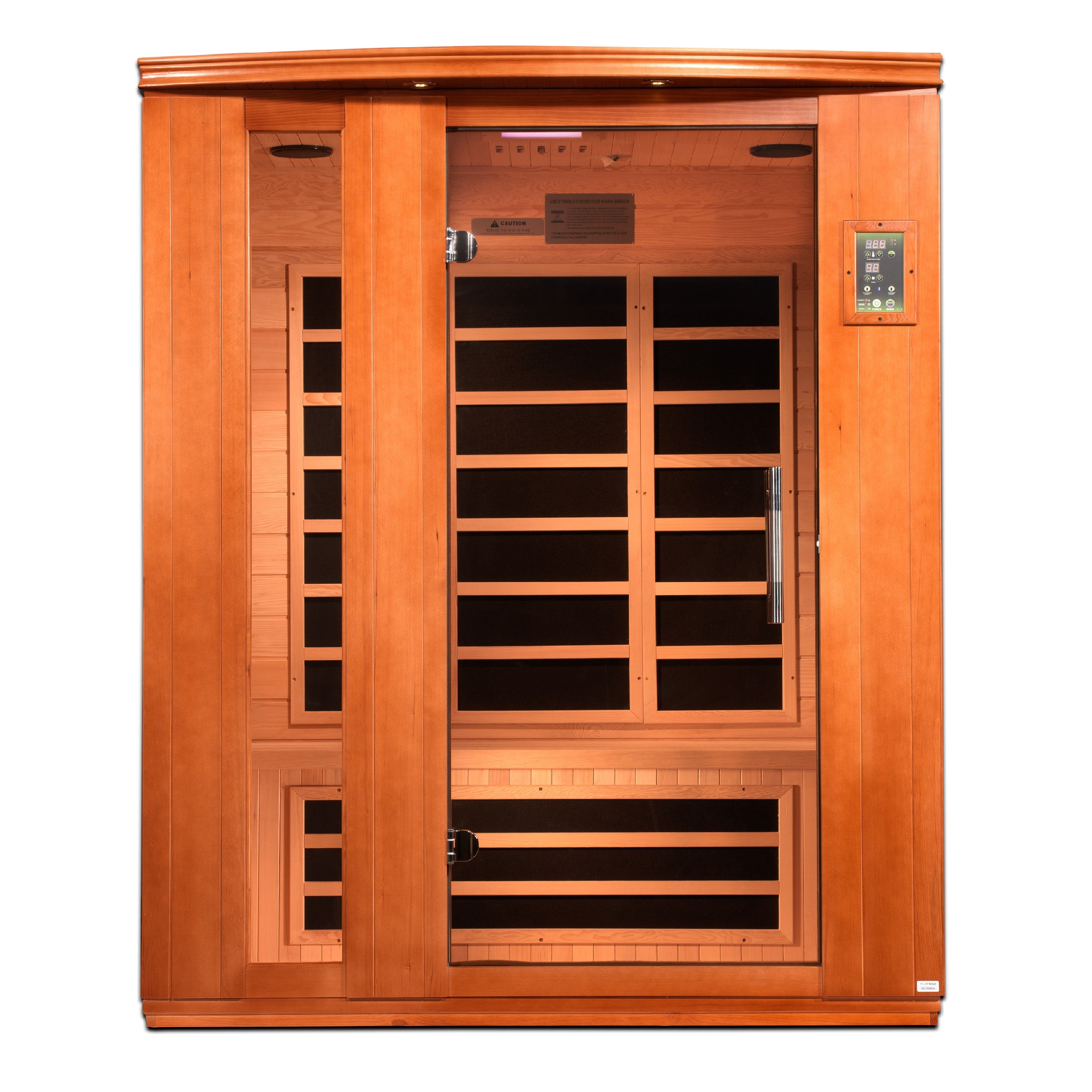 Dynamic Lugano Elite 3-person Ultra Low EMF (Between 3-5MG) FAR Infrared Sauna (Canadian Hemlock)