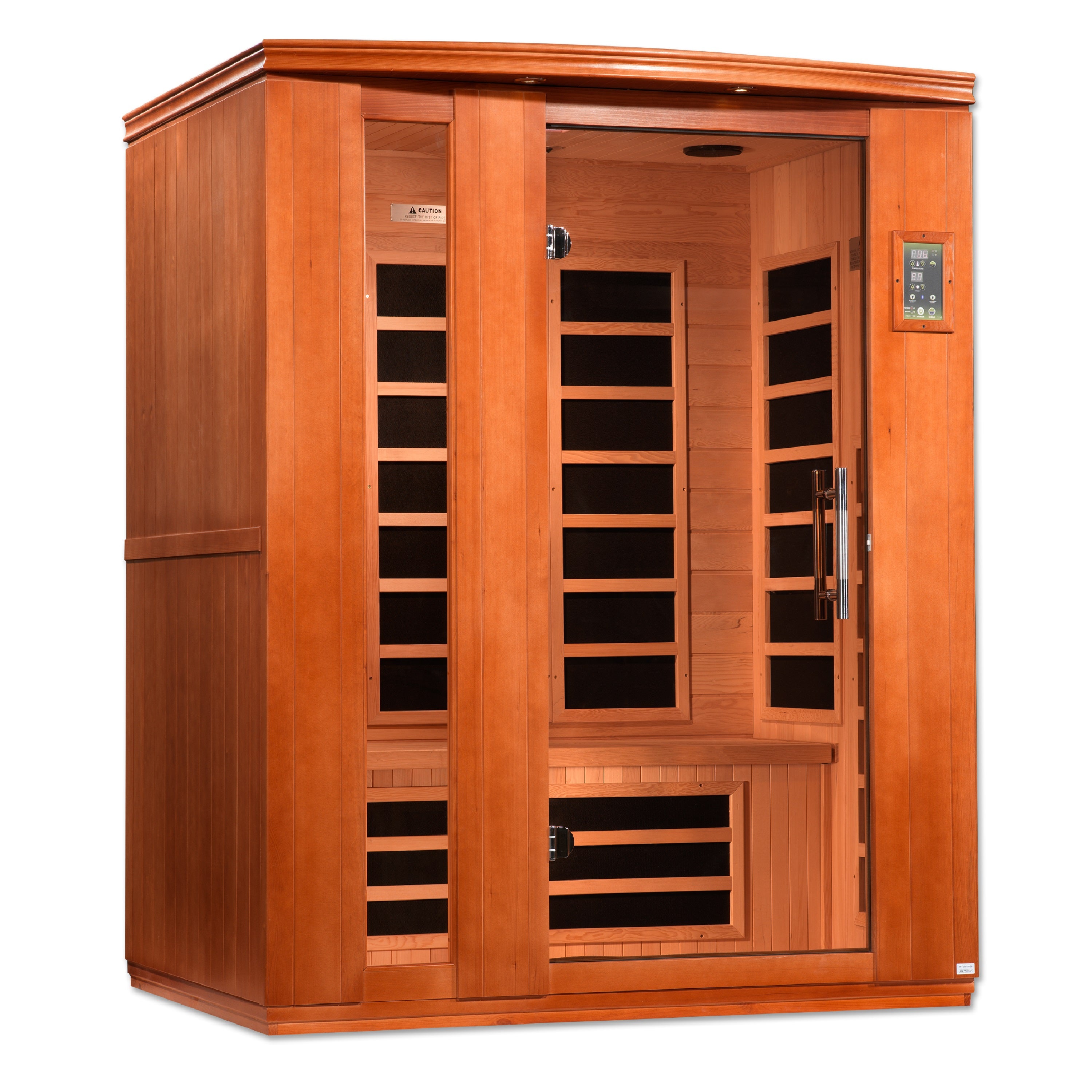 Dynamic Lugano Elite 3-person Ultra Low EMF (Between 3-5MG) FAR Infrared Sauna (Canadian Hemlock)