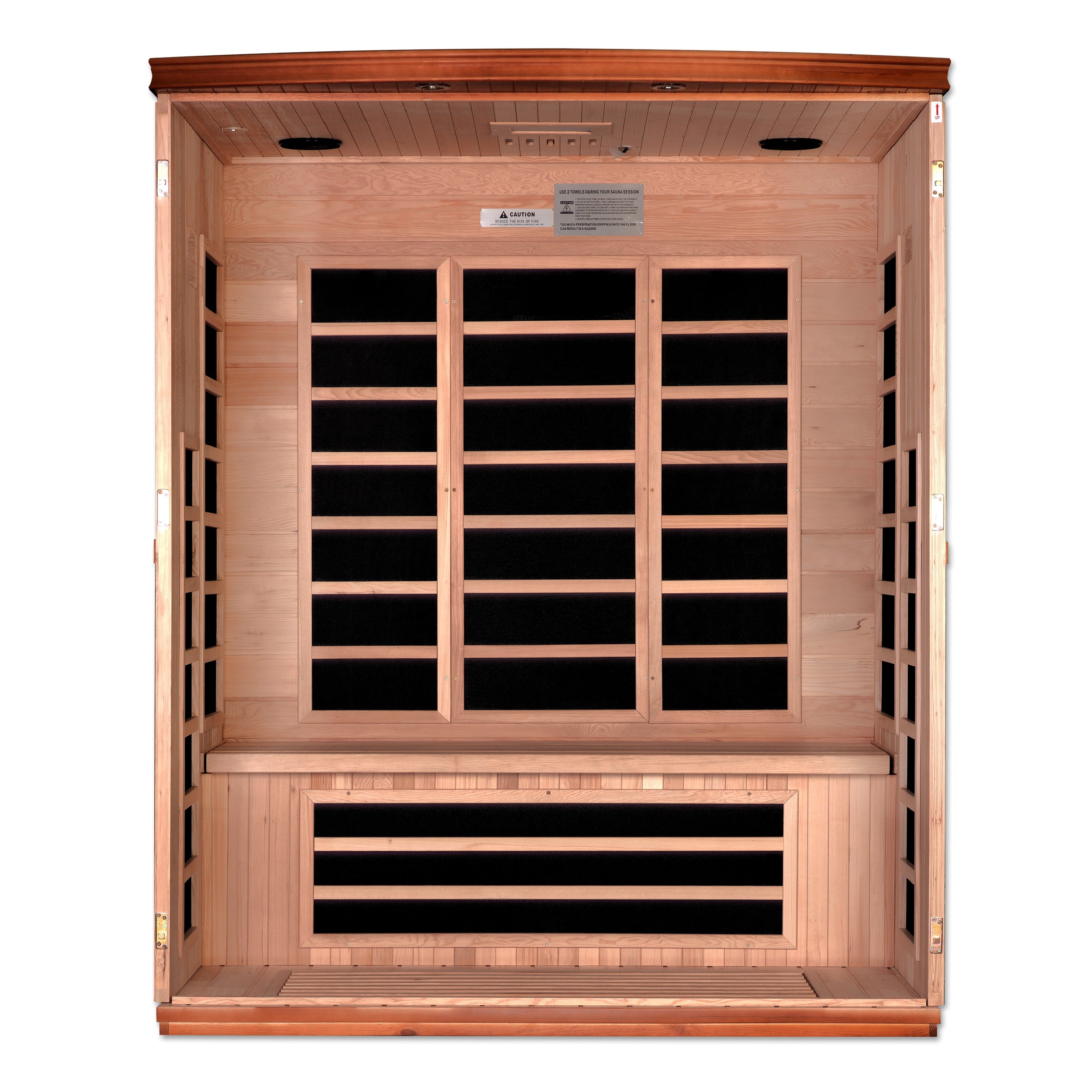 Dynamic Lugano Elite 3-person Ultra Low EMF (Between 3-5MG) FAR Infrared Sauna (Canadian Hemlock)