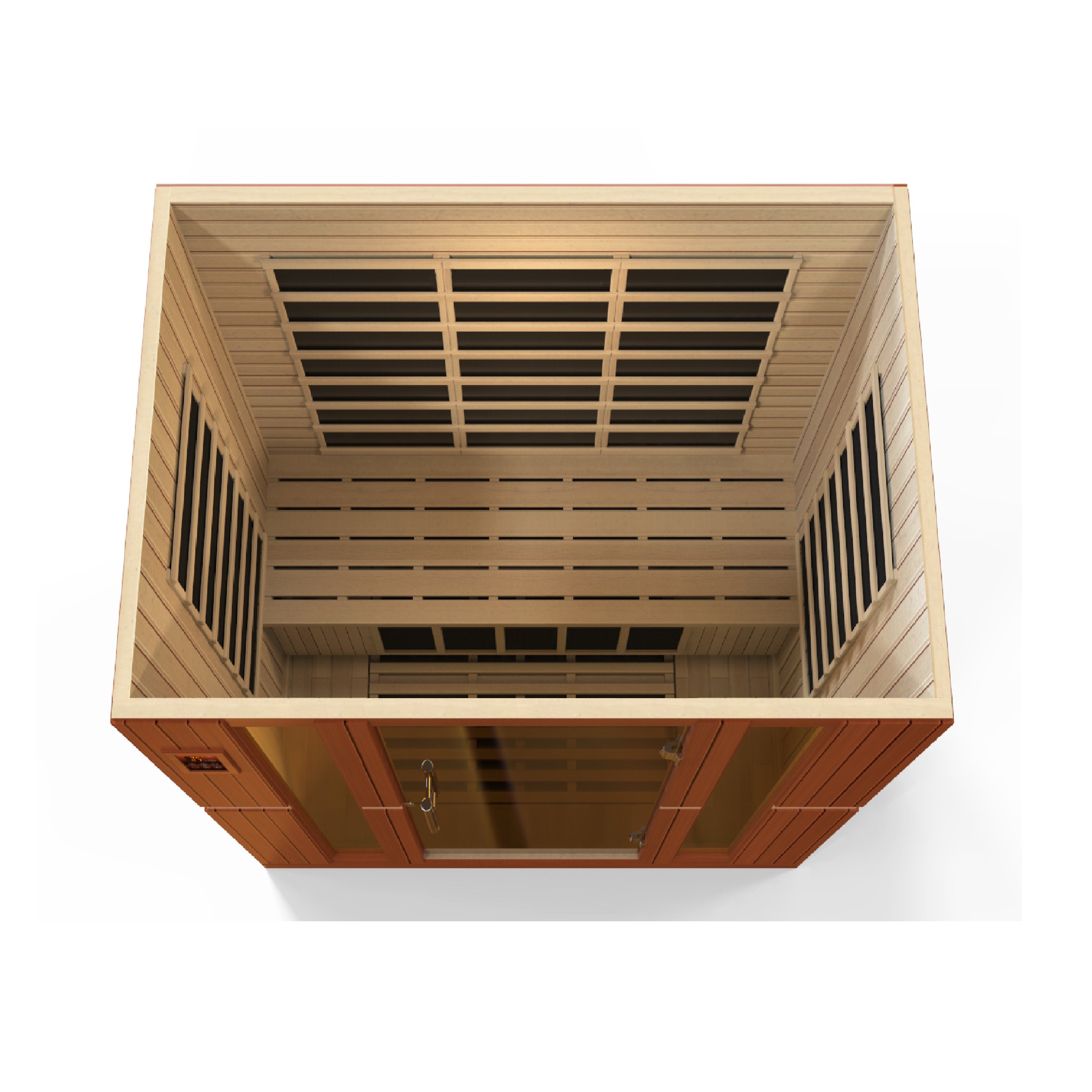 Dynamic Bergamo Elite 4-person Ultra Low EMF (Between 3-5MG) FAR Infrared Sauna (Canadian Hemlock)