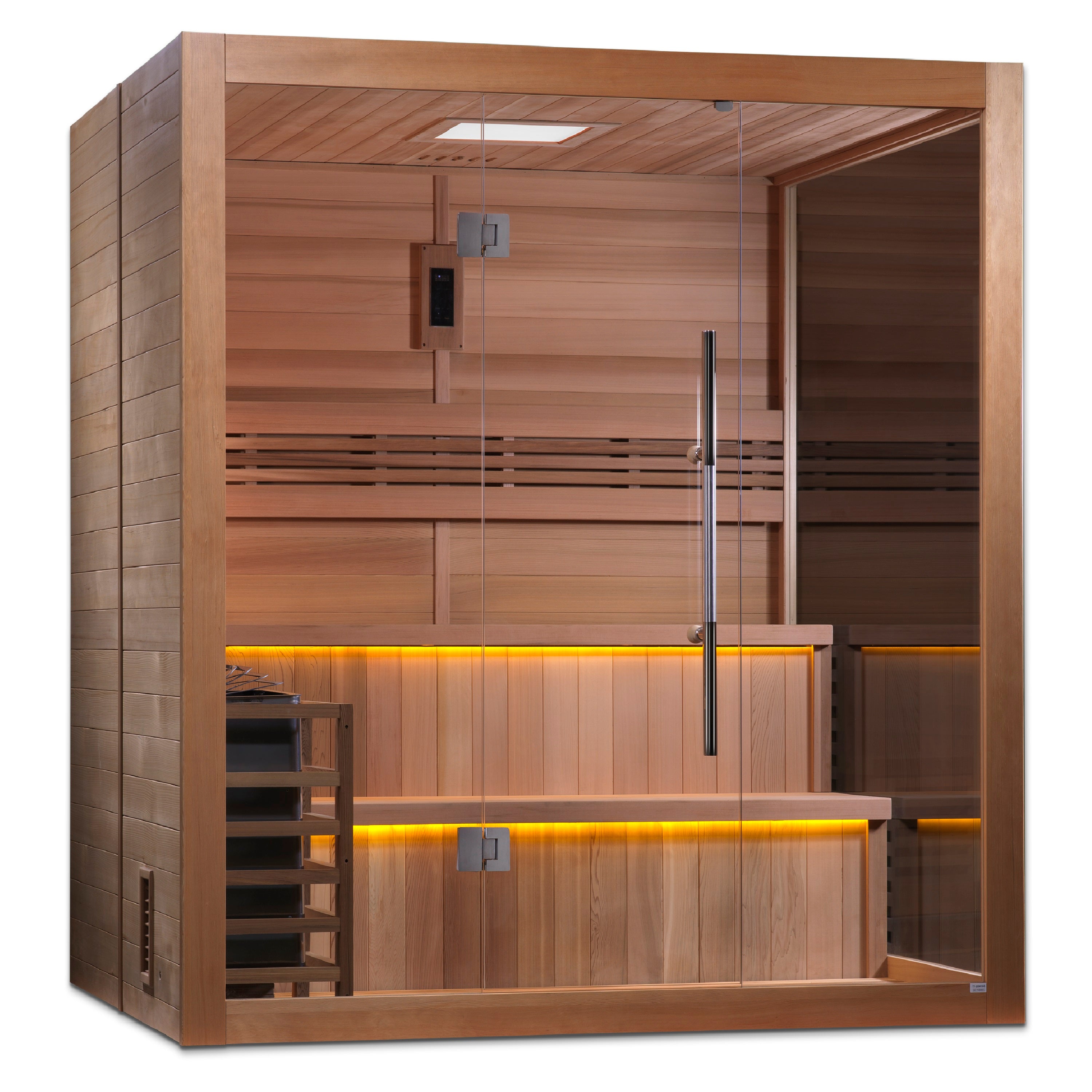 Golden Designs Narvik 2 Person Outdoor Traditional Sauna (GDI-8202-01) - Canadian Red Cedar Interior