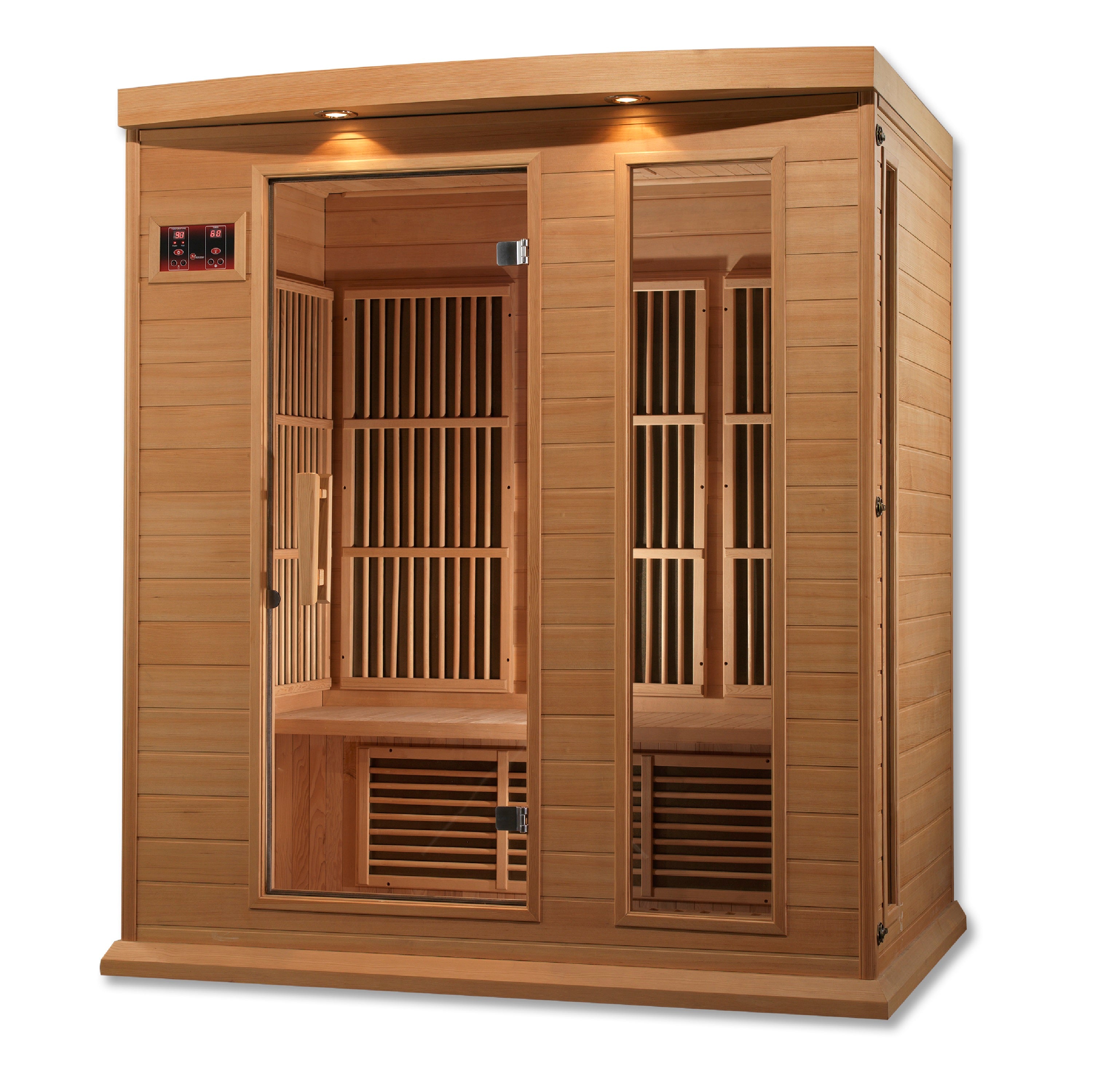 Maxxus 3-Person Near Zero EMF (Under 3MG) FAR Infrared Sauna (Canadian Red Cedar)