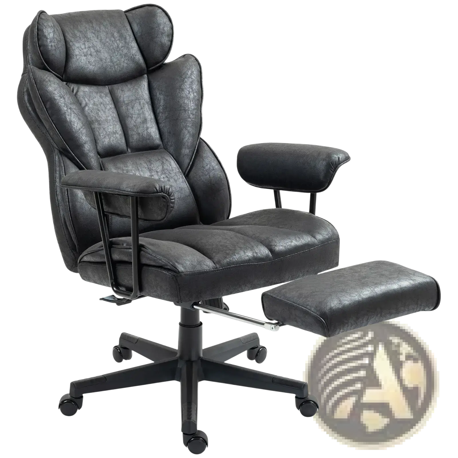 Massage Office Chair with Reclining Footrest 396lbs