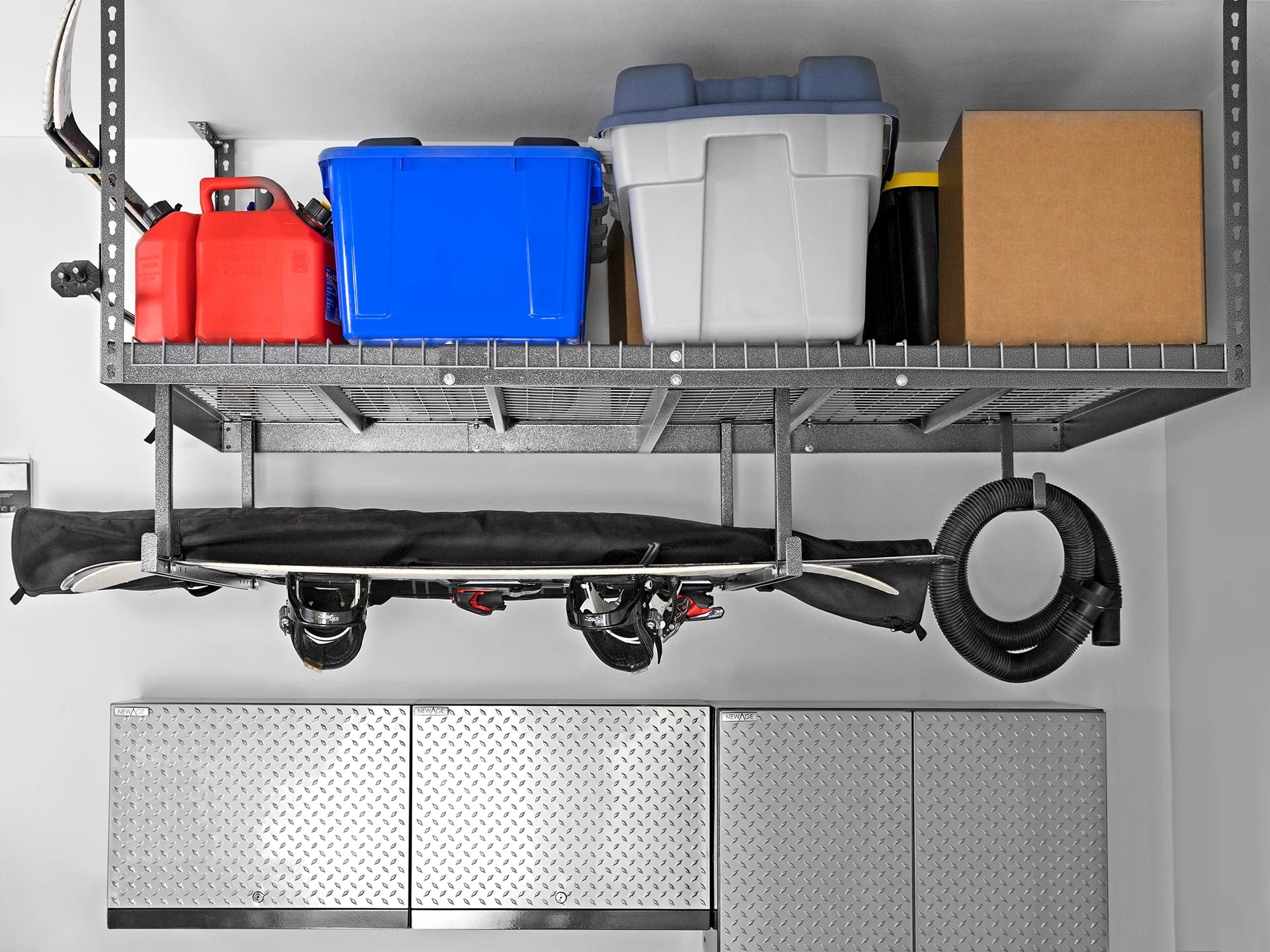 Versarac 4' X 8' Adjustable Overhead Rack · Heavy-Gauge Steel · 600 Lbs Capacity · Ceiling-Mounted