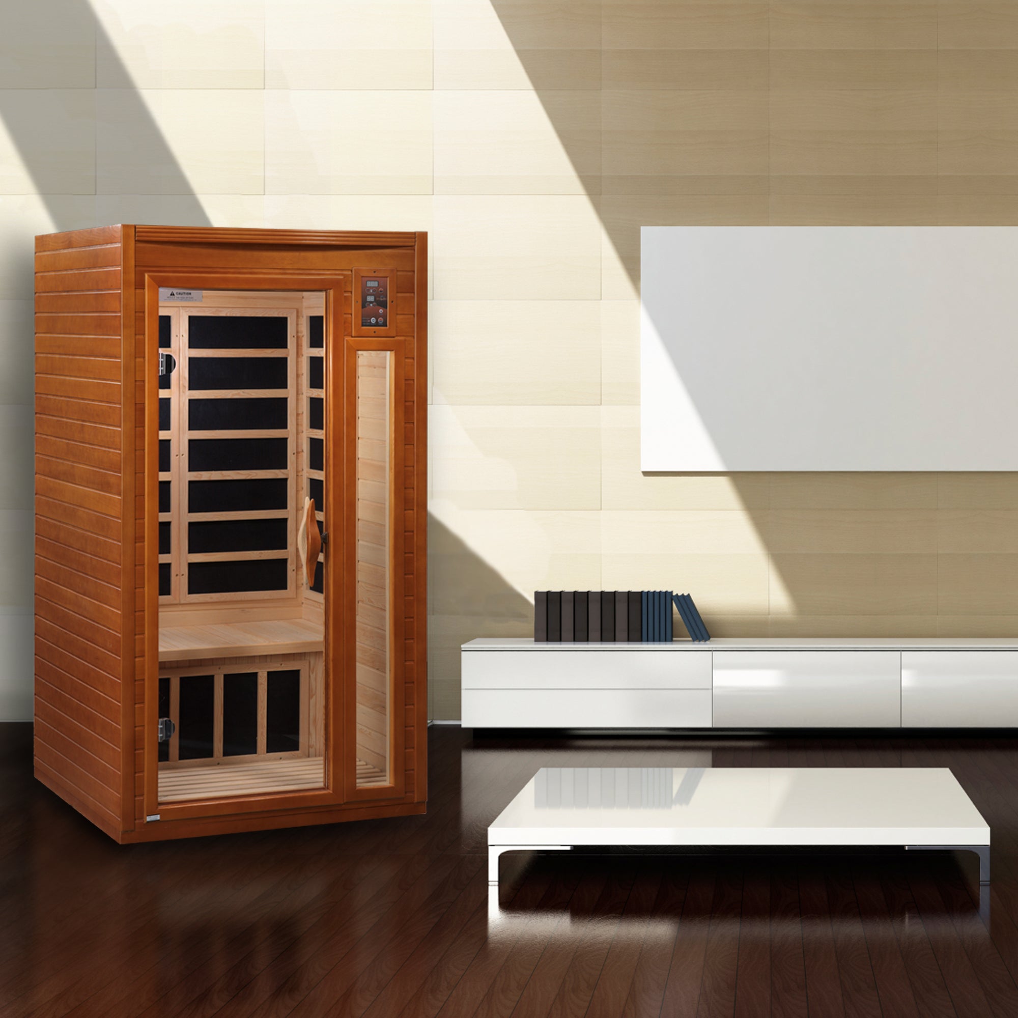 Dynamic Barcelona Elite 1-2-person Ultra Low EMF (Between 3-5MG) FAR Infrared Sauna (Canadian Hemlock)