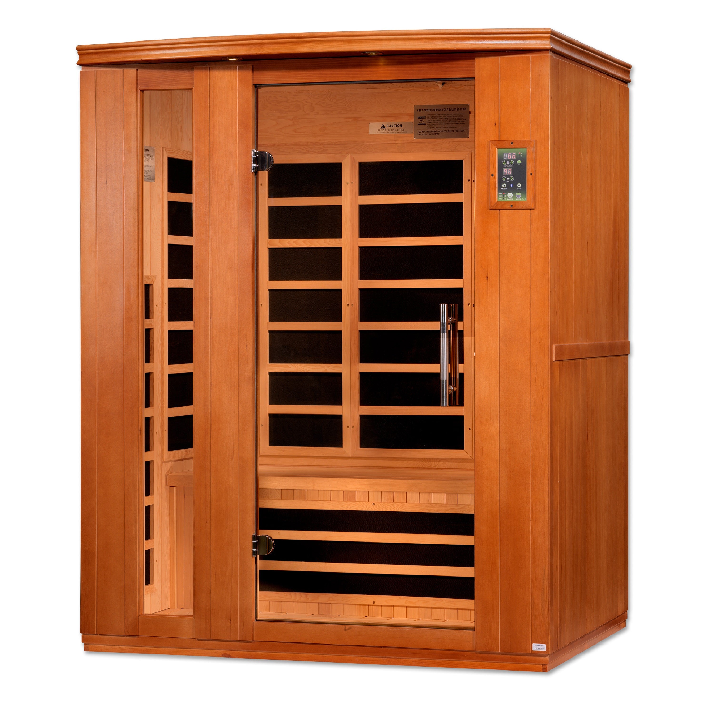 Dynamic Lugano Elite 3-person Ultra Low EMF (Between 3-5MG) FAR Infrared Sauna (Canadian Hemlock)