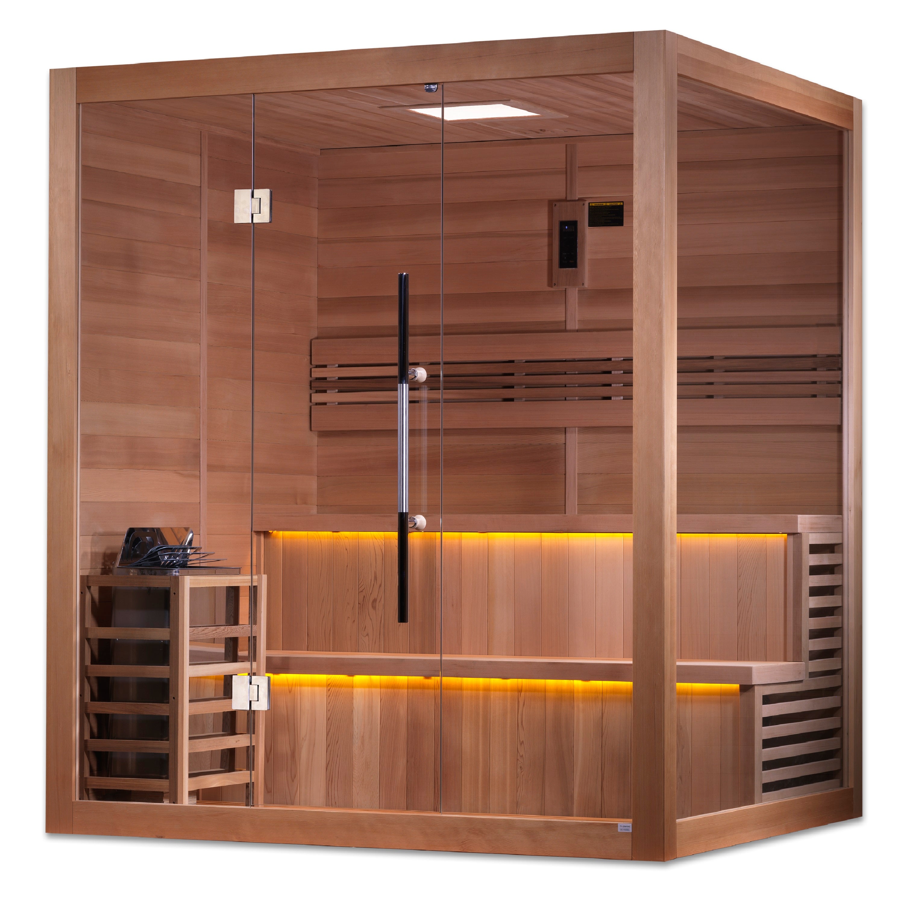 Golden Designs Narvik 2 Person Outdoor Traditional Sauna (GDI-8202-01) - Canadian Red Cedar Interior
