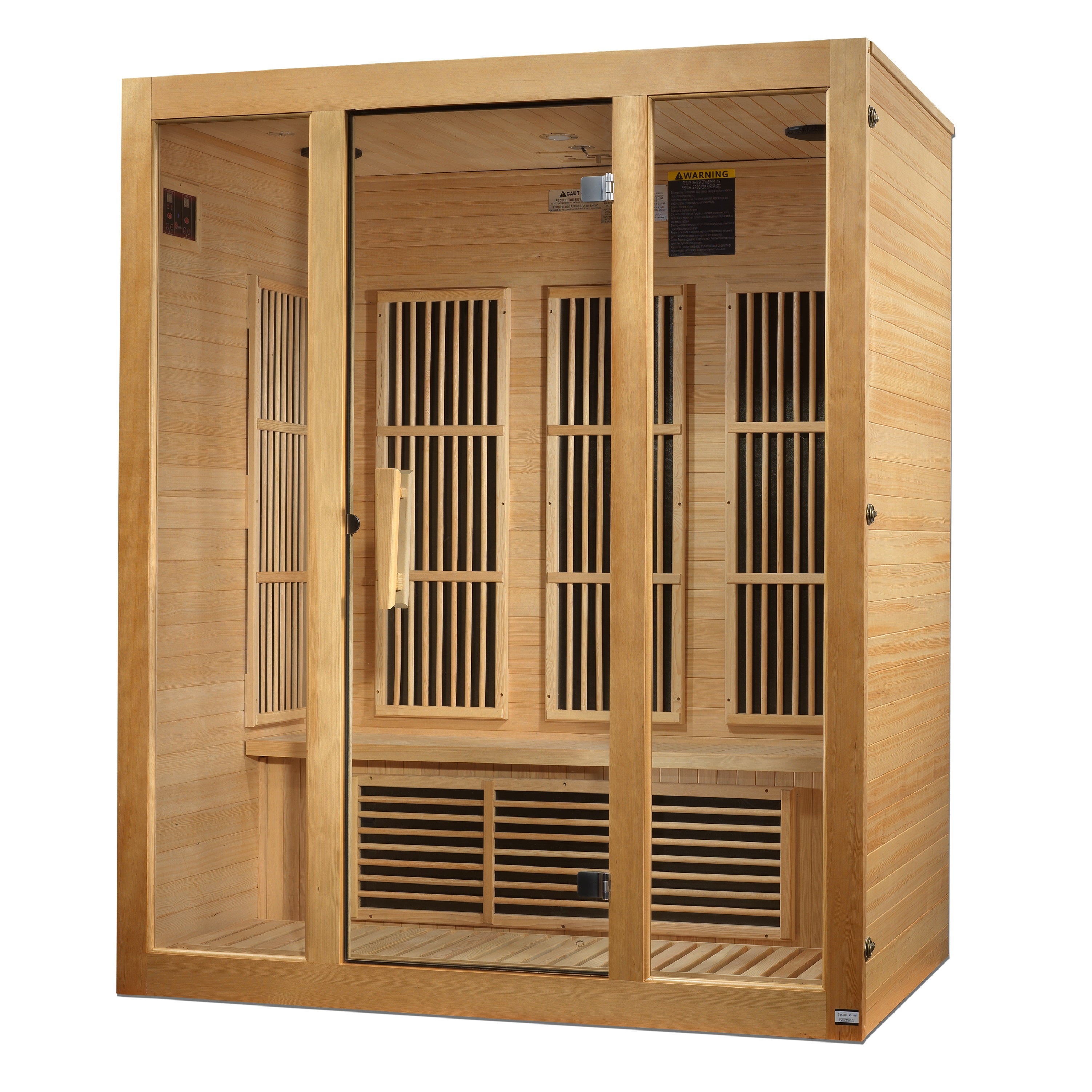 Maxxus Bellevue 3-Person Near Zero EMF (Under 3MG) FAR Infrared Sauna (Canadian Hemlock)