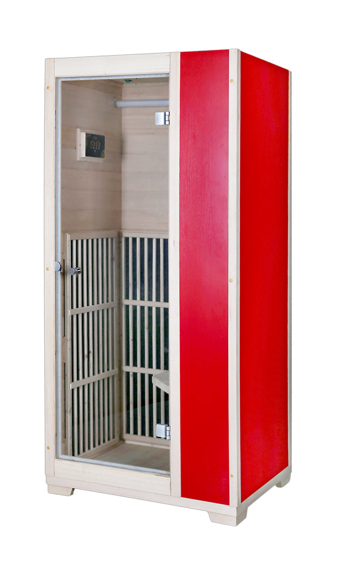 Blisspod | Vienna | Far Infrared Sauna | Canadian Hemlock Very Low EMF | 72.8"H x 35.4"W x 25.6"D | 1 Person