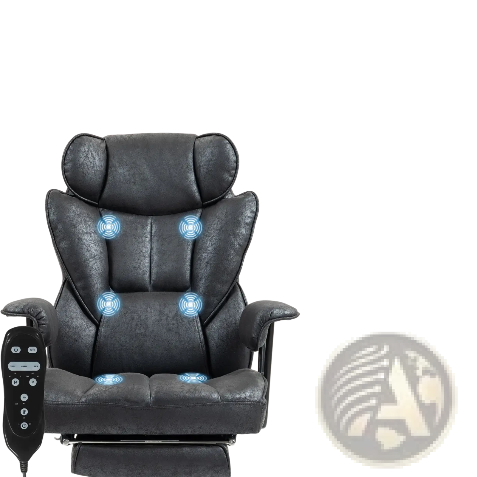 Massage Office Chair with Reclining Footrest 396lbs