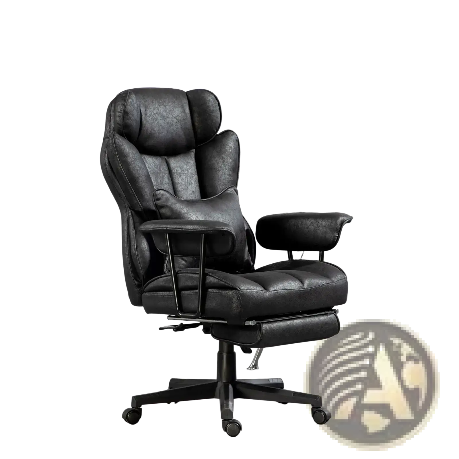 Massage Office Chair with Reclining Footrest 396lbs