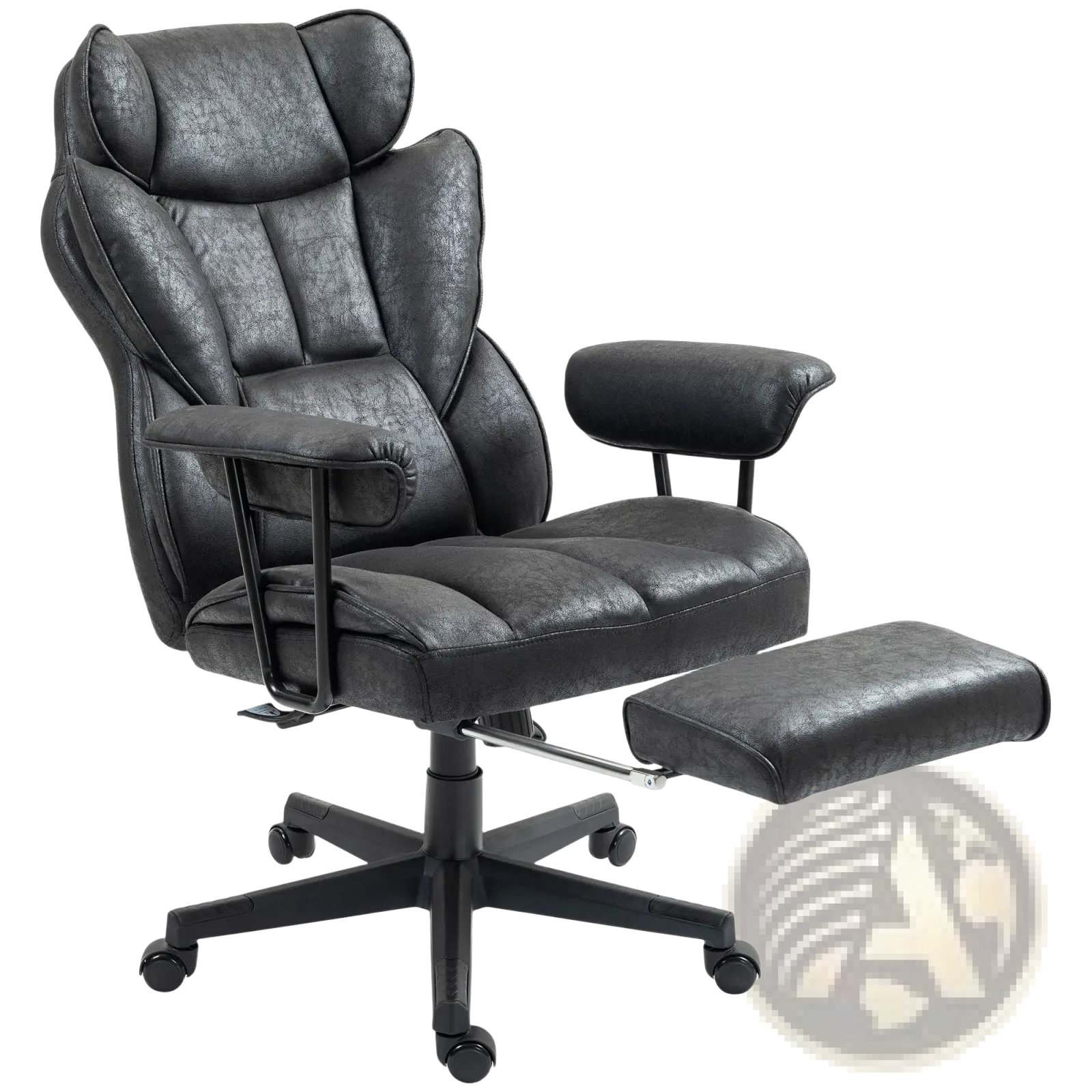 Massage Office Chair with Reclining Footrest 396lbs